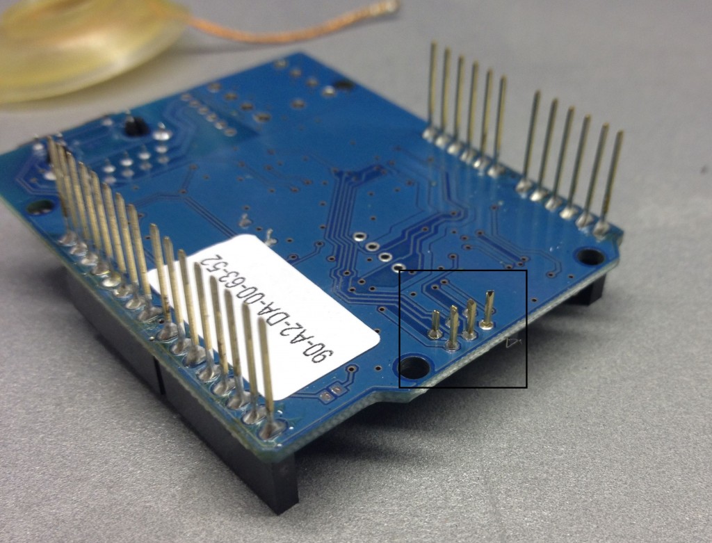Adding a stackable ICSP header to the Arduino Ethernet Shield - remove old header 2